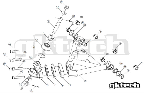 Figure 4. GKtech V1 rear lower control arm assembly