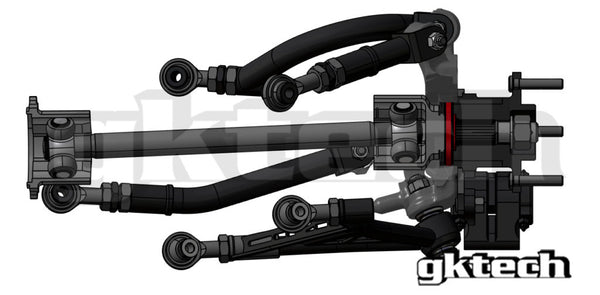 Image 7 - Axle position at 50mm lowered ride height and corrected camber with 10mm axle spacer (red)