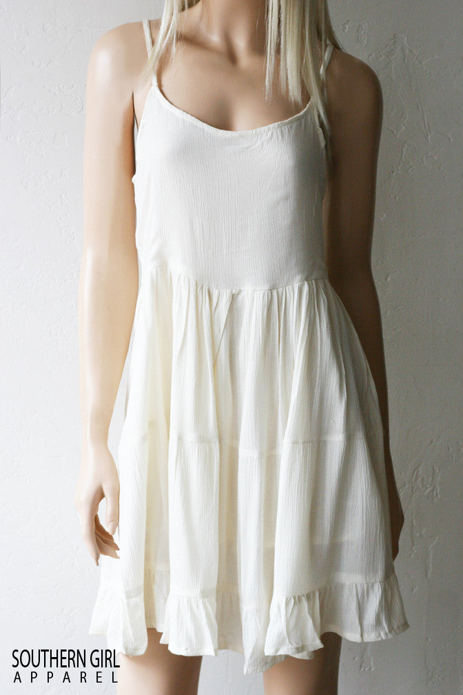 Women's Cream Sundress - Southern Girl 