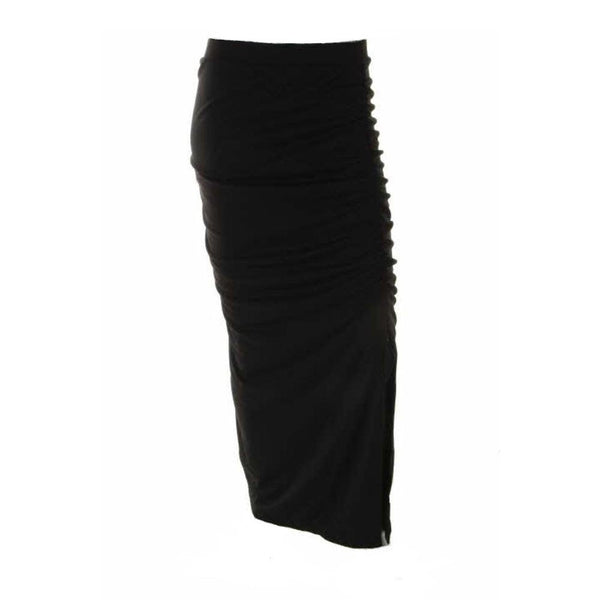 DKNYC City Icons Ruched Side Slit Maxi Skirt - Bijoux Closet