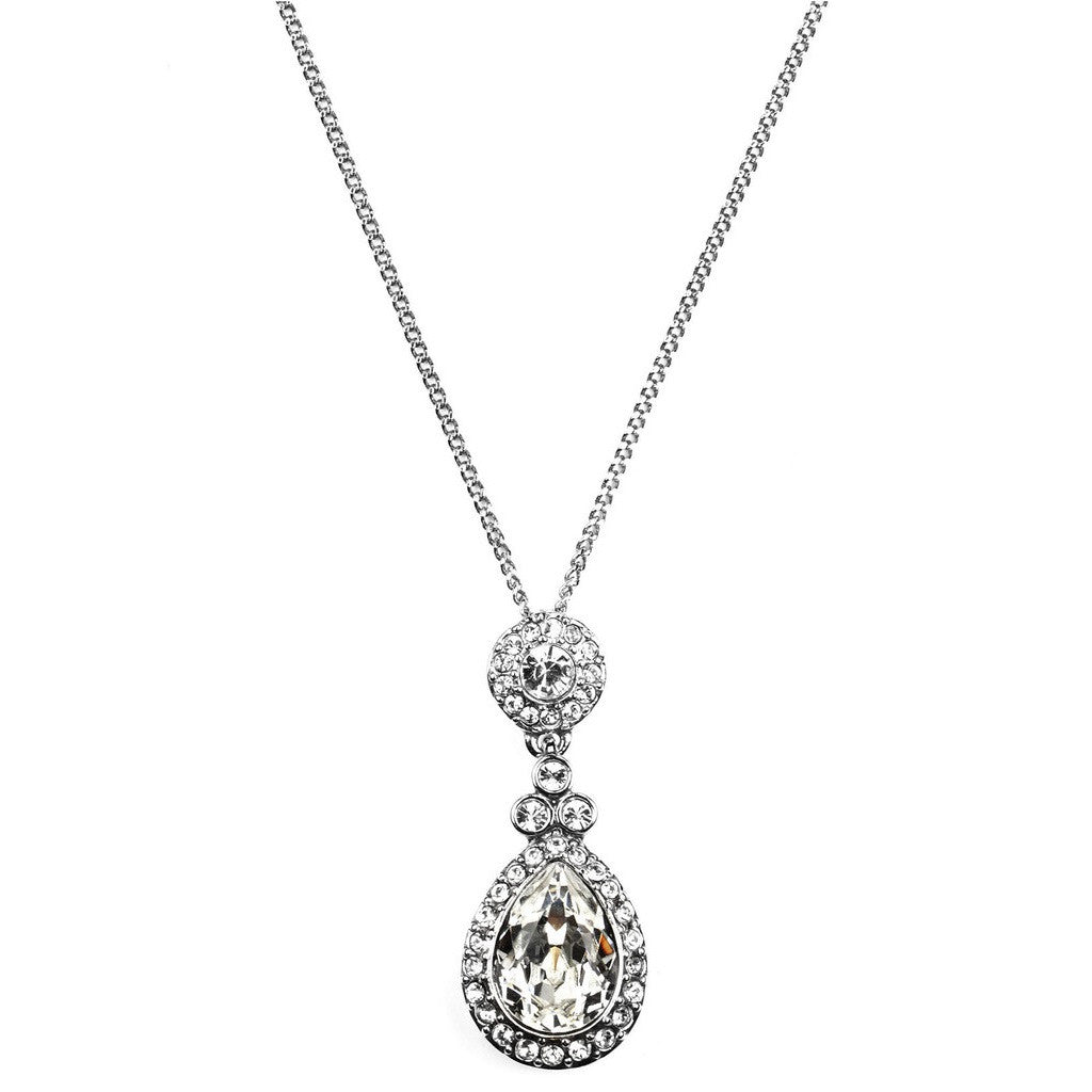 Givenchy Swarovski Crystal Teardrop Necklace - Bijoux Closet