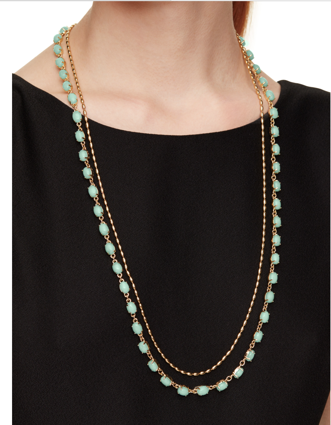 Kate Spade Mint Seastone Layered Necklace - Bijoux Closet