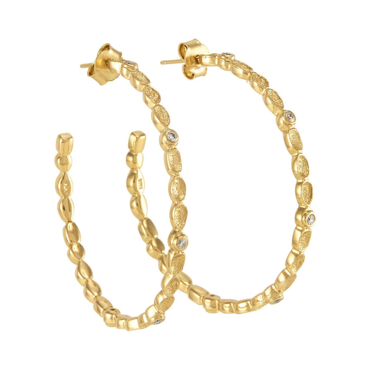 Melinda Maria Gold Plated Hoop Earings - Bijoux Closet