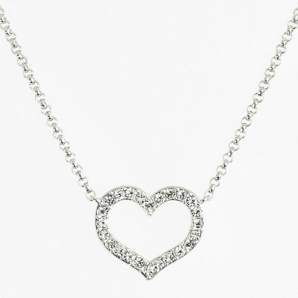 Nadri Open Heart Pendant Necklace - Bijoux Closet