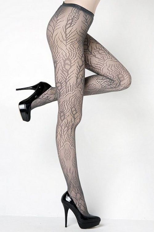 Peacock Feather Net Tights