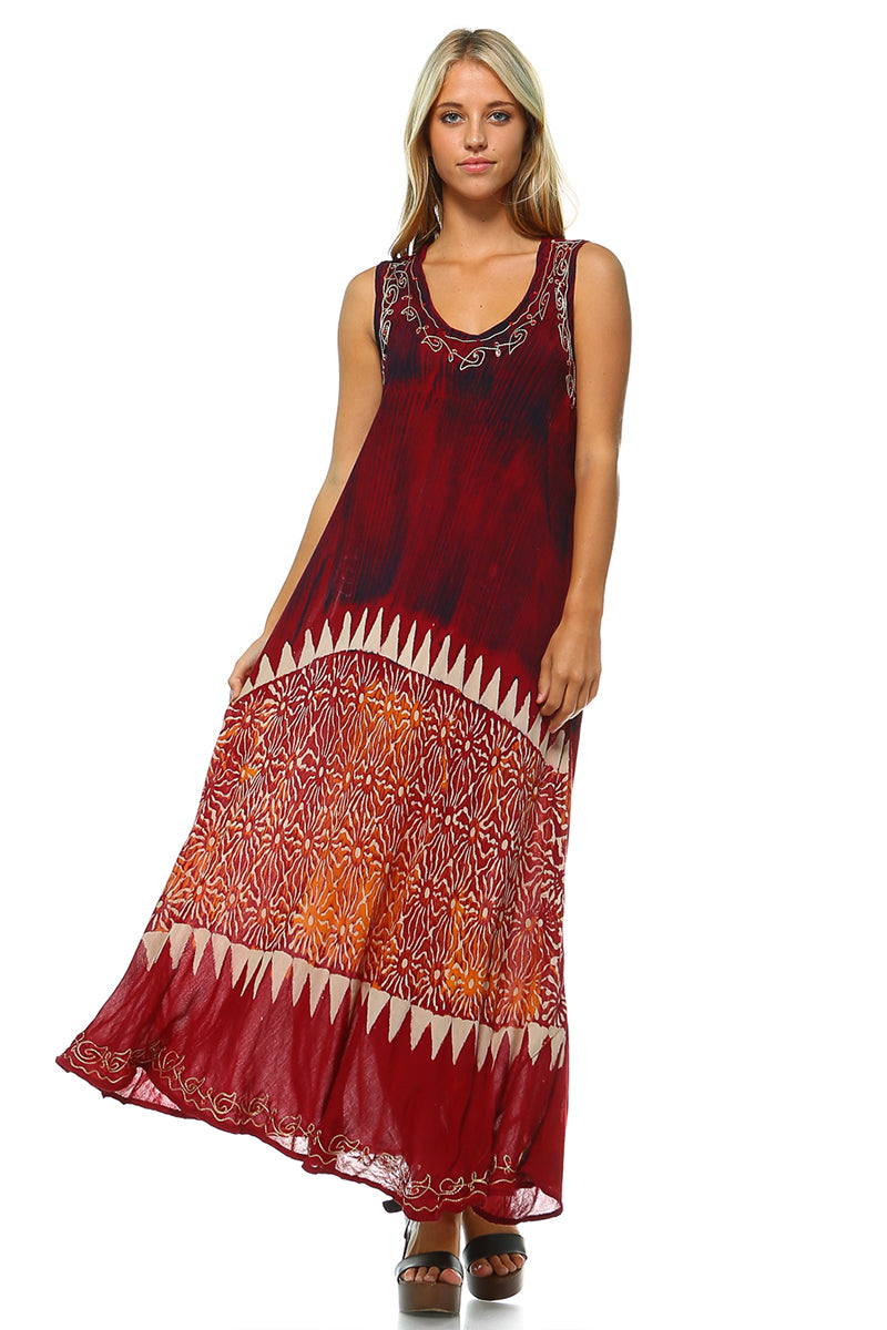 Bohemian Embroidery Maxi Dress katambra