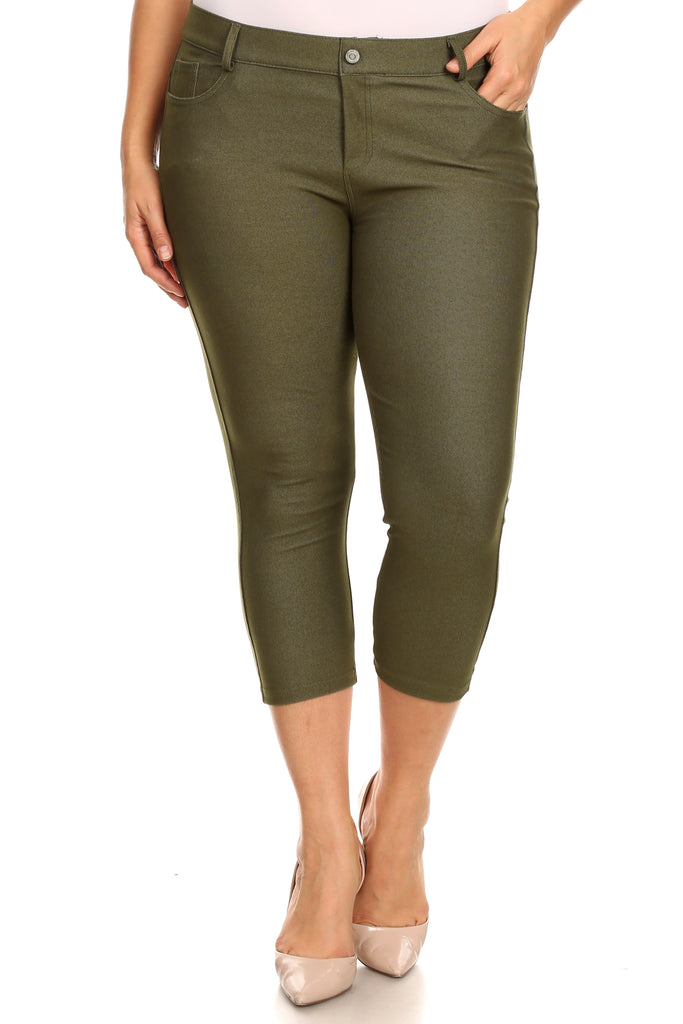 plus size jegging capris