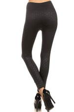 All About the Triangles Textured Fleece Lined Leggings katambra