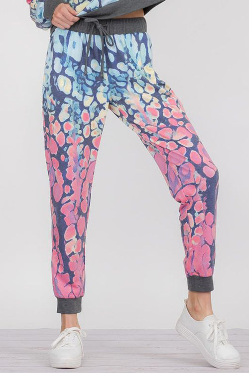 Cotton Candy Printed Ombre Joggers