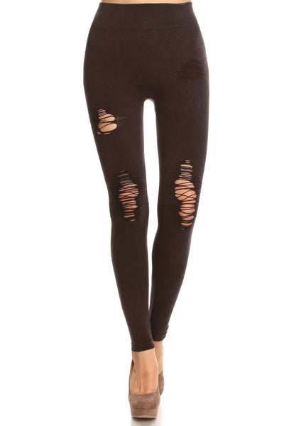 distressed black leggings