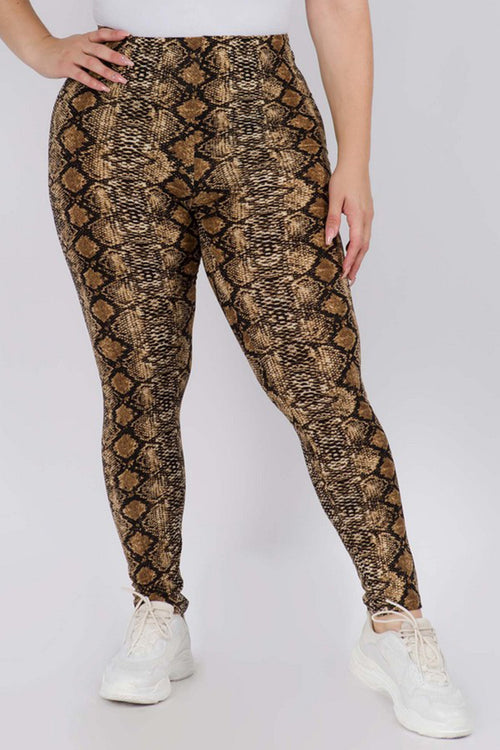Metallic Snake Print Leggings - Buy Fashion Wholesale in The UK