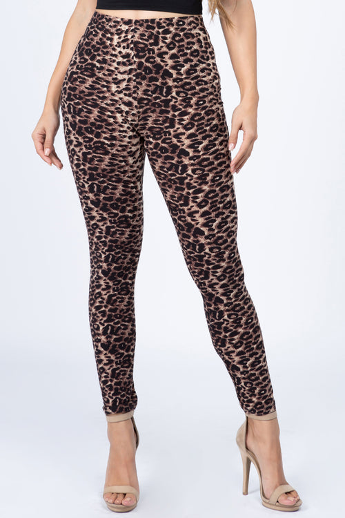 Plus Size Cheetah Instinct Peach Skin Leggings – ICONOFLASH