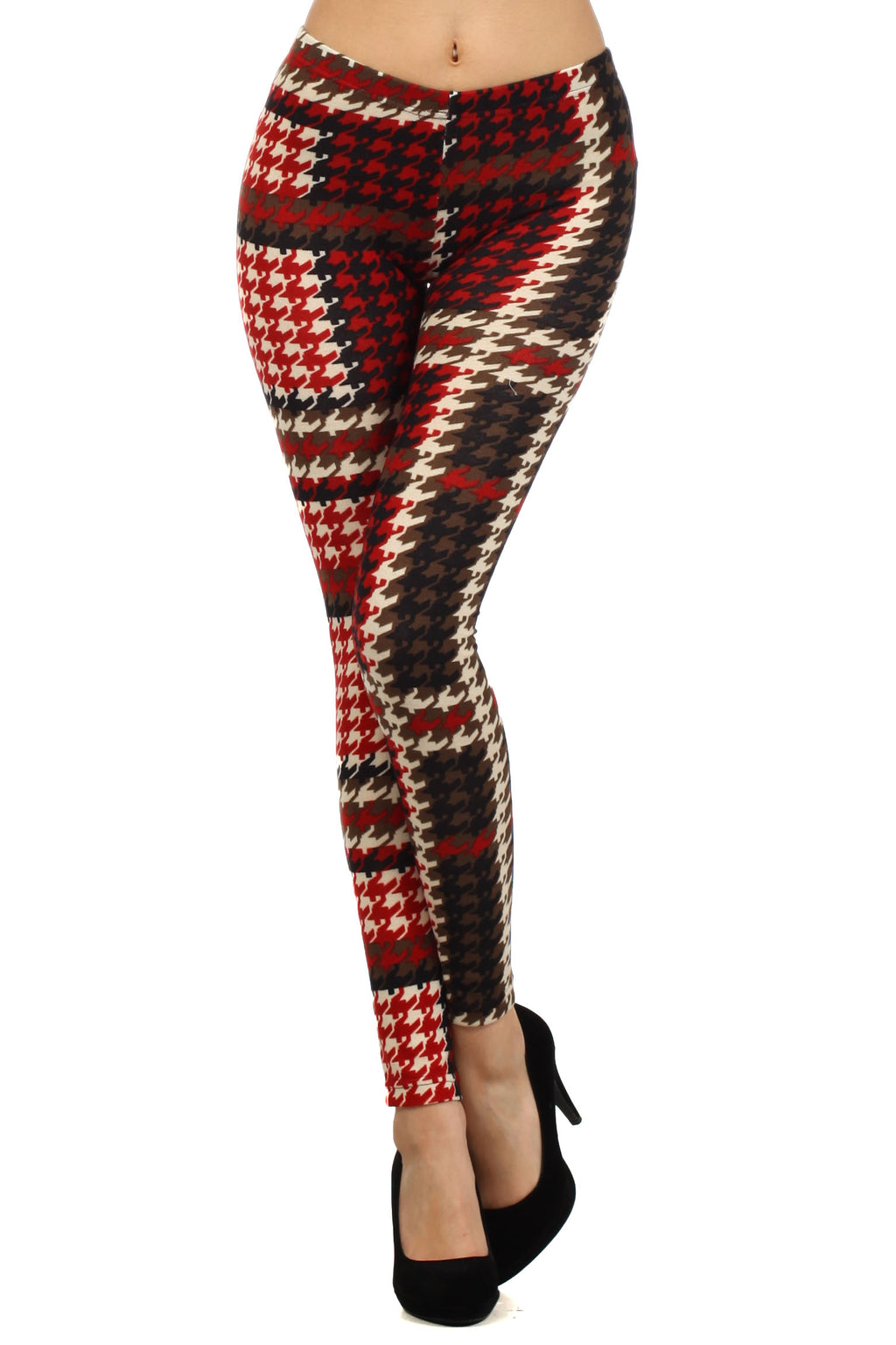 Autumn Printed Houndstooth Leggings katambra