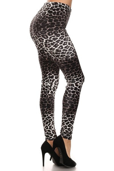 Velour Cheetah Print Leggings katambra