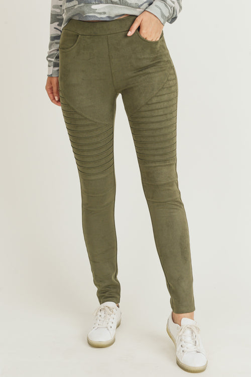 FAUX SUEDE JEGGINGS