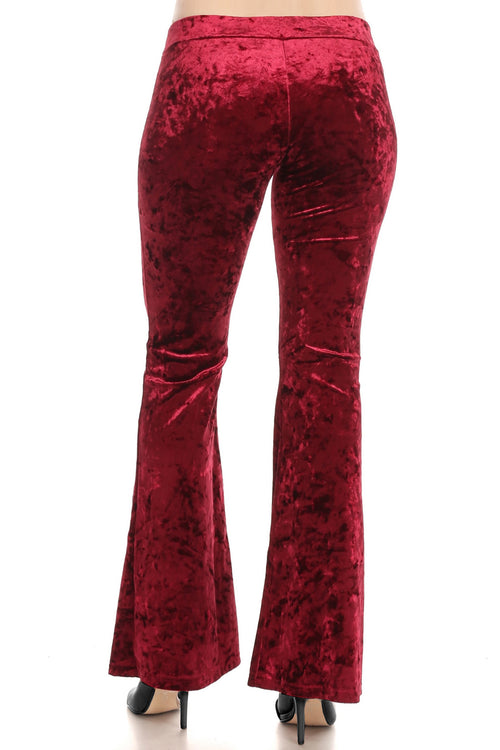 Glam's the Word Crushed Velvet Flared Pants katambra