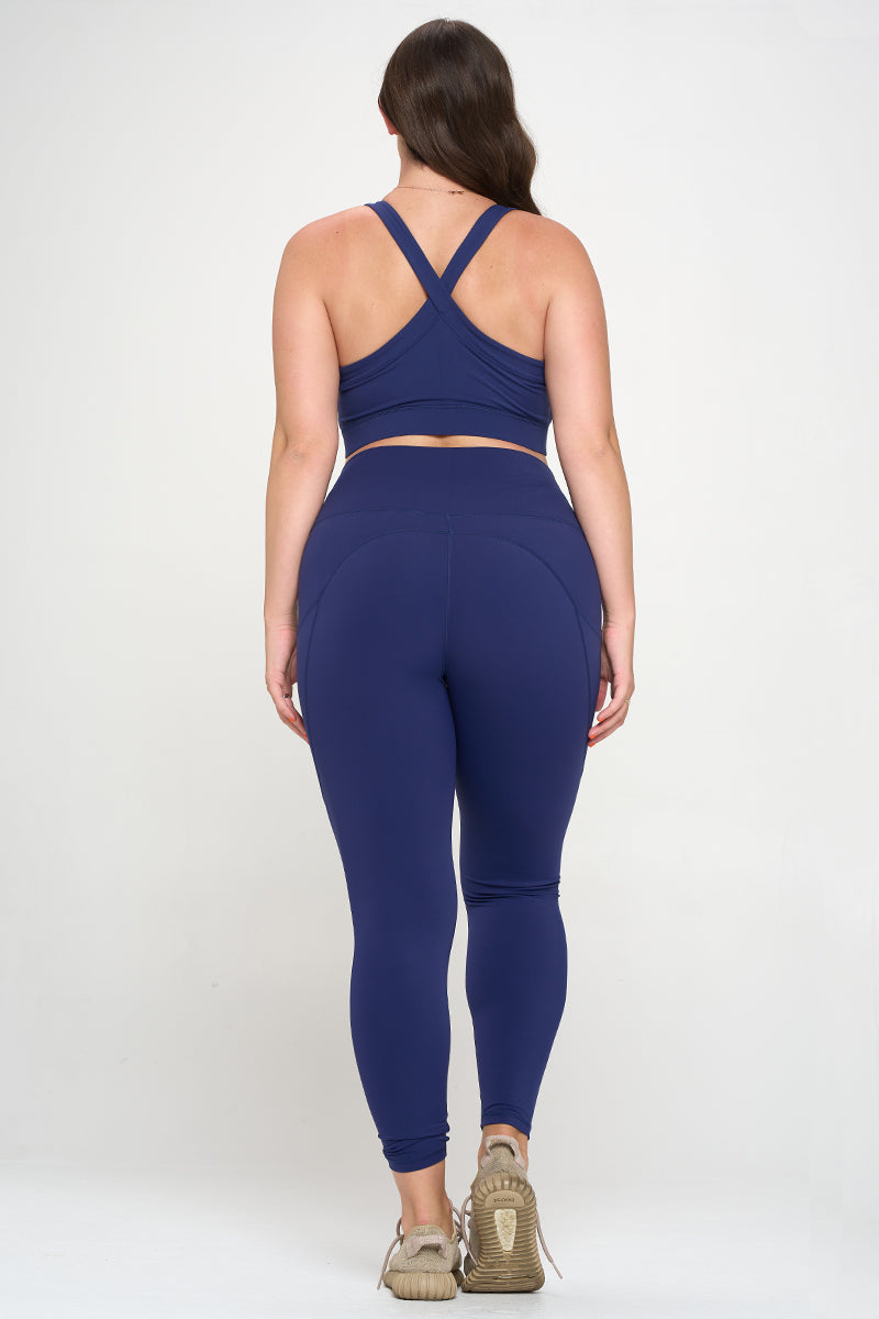 Plus Size Ultra-Soft Active Set with Tech Pockets