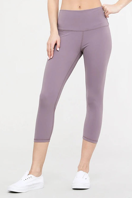 LEG-24 {Blast of Pink} Flamingo Gray Butter Soft Capri Leggings EXTEND –  Curvy Boutique Plus Size Clothing