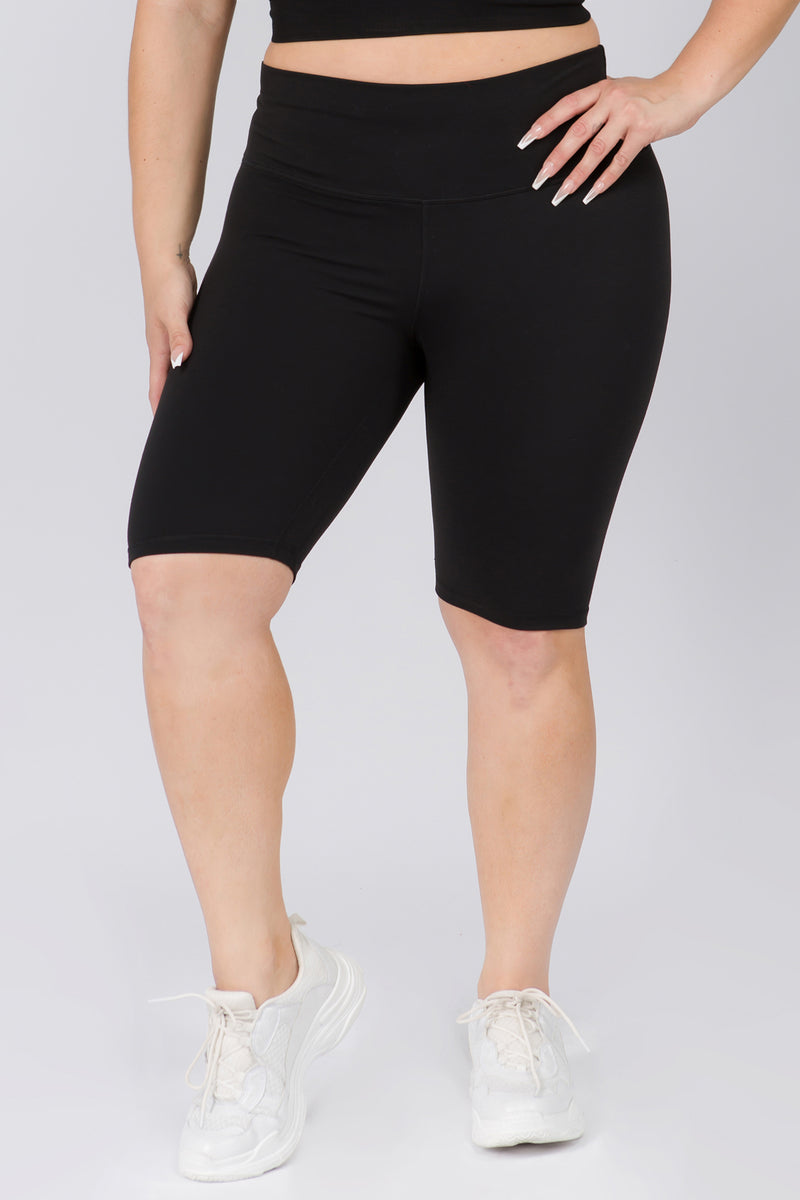 Plus Size Sirsasana High Rise Active Biker Shorts