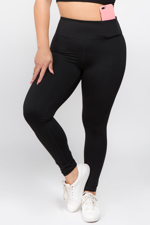 Women's Plus Size Crossover Waistband Active Leggings (XL Only)