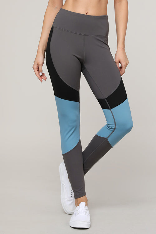 Two Tone Color Block Active Workout Leggings – ICONOFLASH