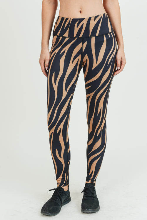 Thunderbolt Zebra Print Active Leggings – ICONOFLASH