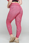 Plus Size Striped Collective Activewear Leggings
