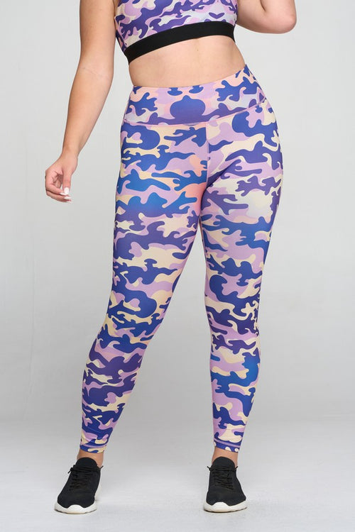 Plus Size In the Blue Camouflage Active Leggings – ICONOFLASH