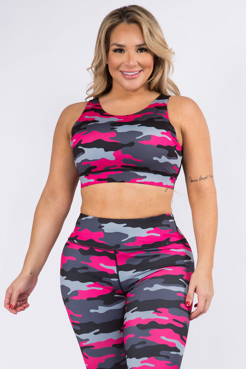 Plus Size Play it Up Pink Camo Active Set – ICONOFLASH