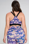 Plus Size Purple Camo Active Sports Bra