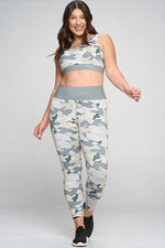 Plus Size High in Command Camouflage Active Set