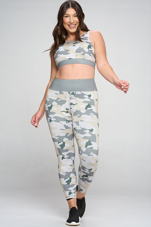 Play it Up Pink Camo Active Leggings