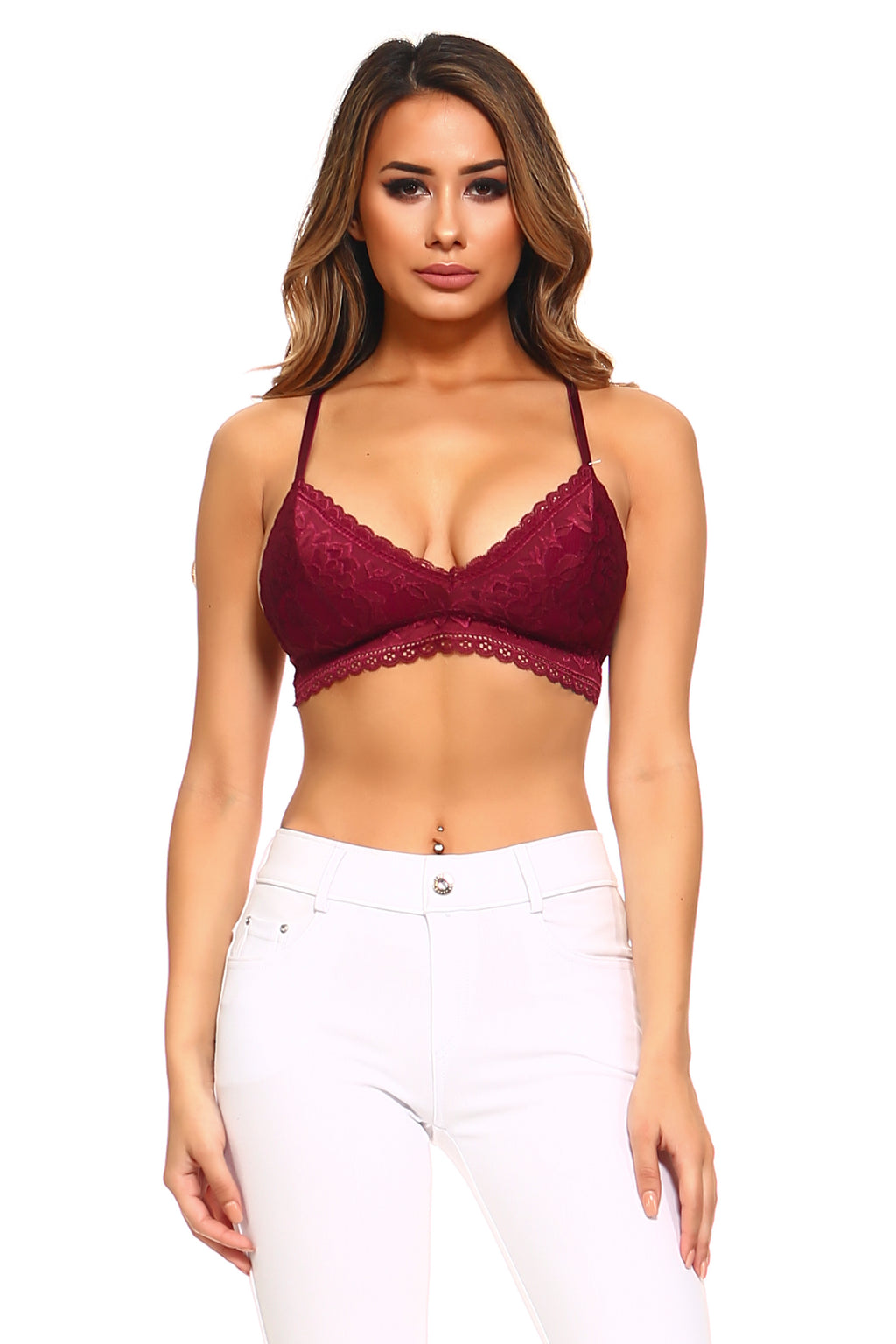 Poised and Pretty Floral Lace Bralette katambra
