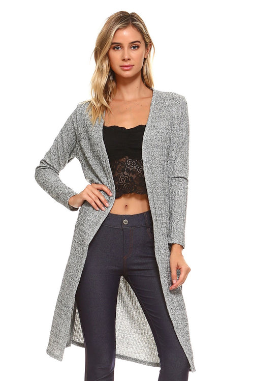 Heather Knit Open Front Cardigan Vest – ICONOFLASH