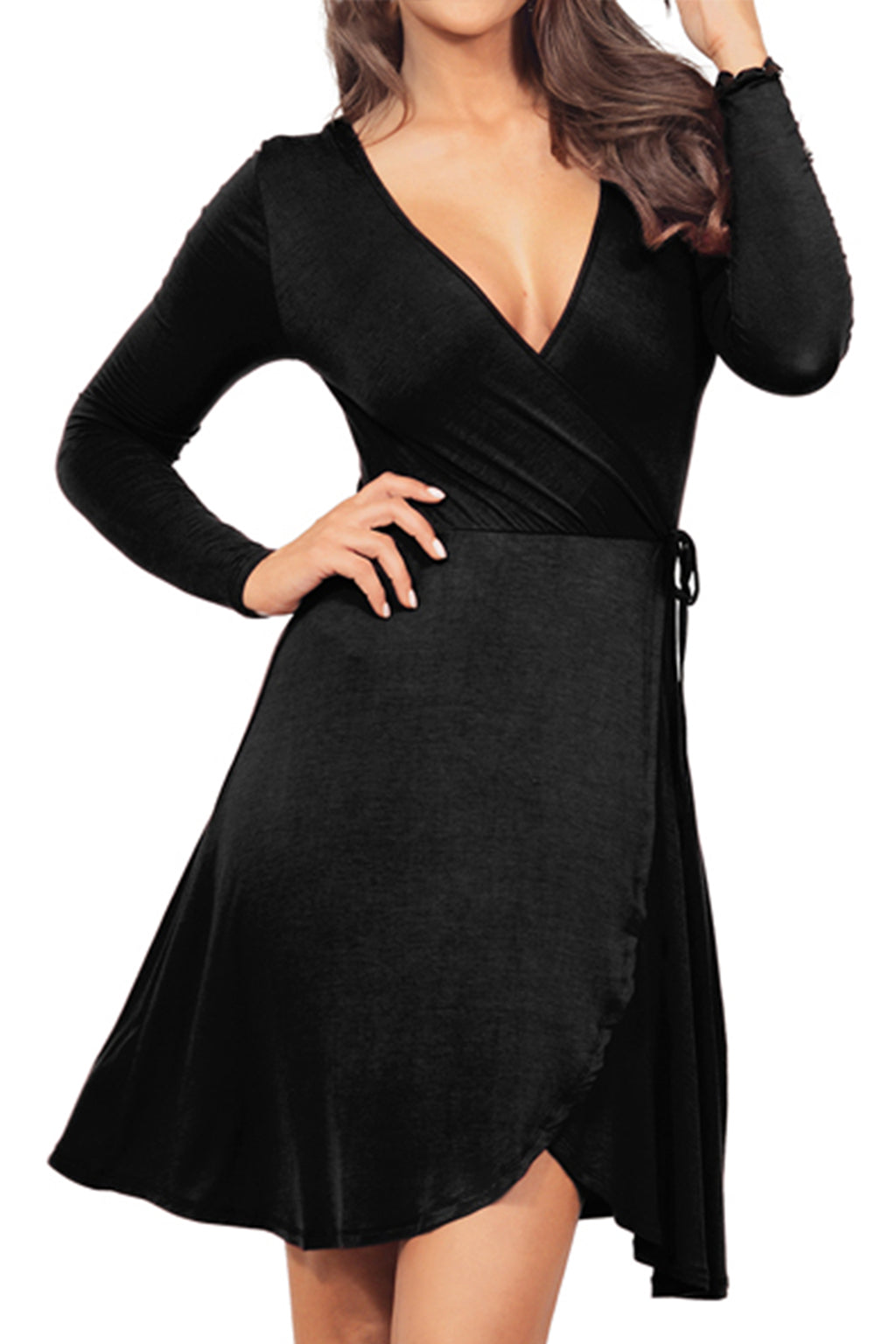 Long Sleeve Ballet Wrap Dress katambra