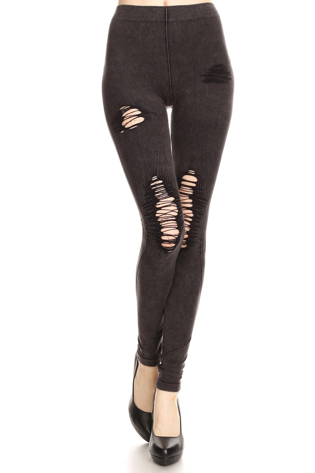 Distressed, But Well Dressed Denim Jeggings katambra