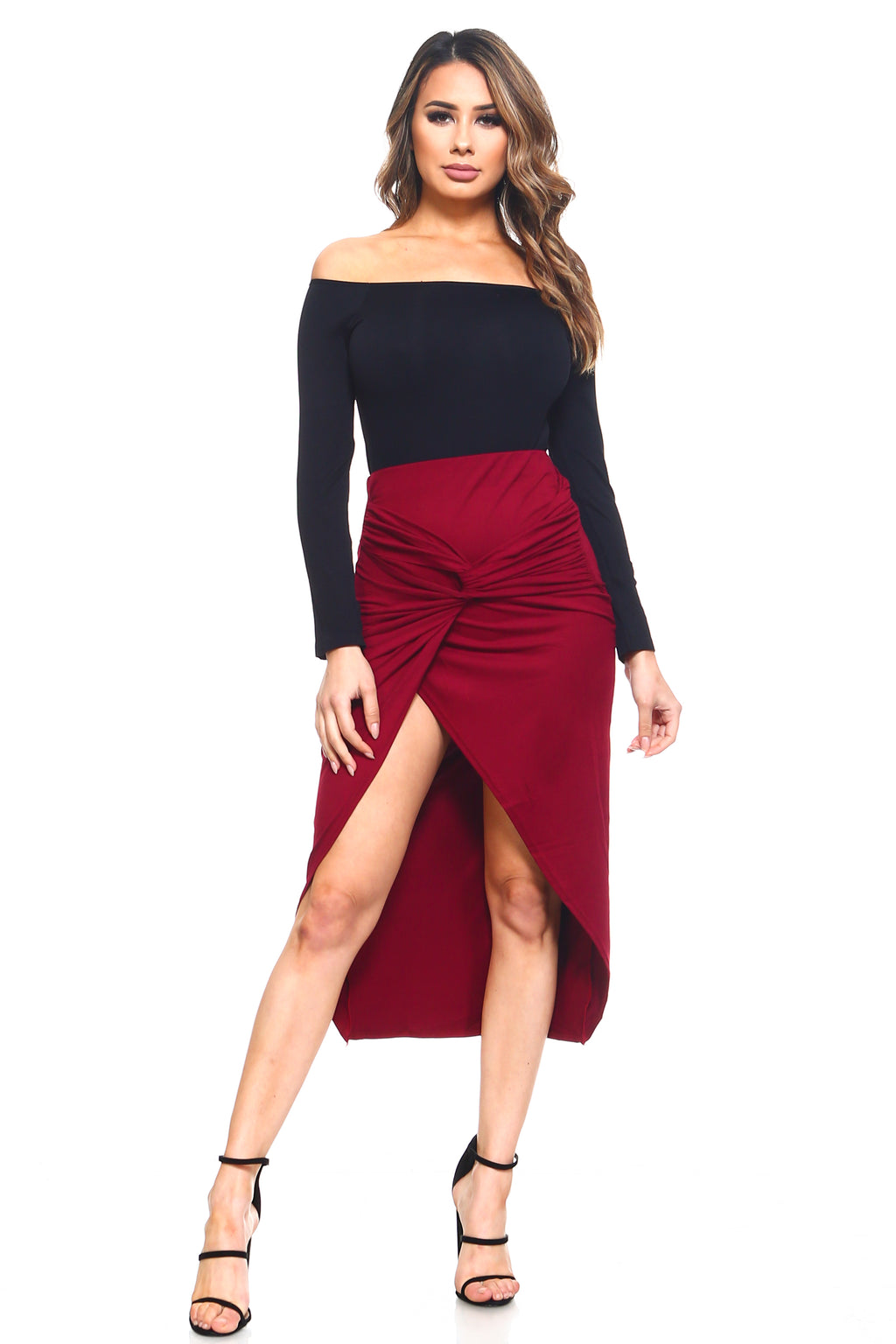 Why Knot Tulip Hem Bodycon Skirt katambra