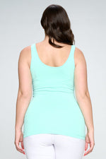 Plus Size Seamless Reversible V or U Tank Top