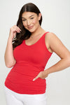 Plus Size Seamless Reversible V or U Tank Top