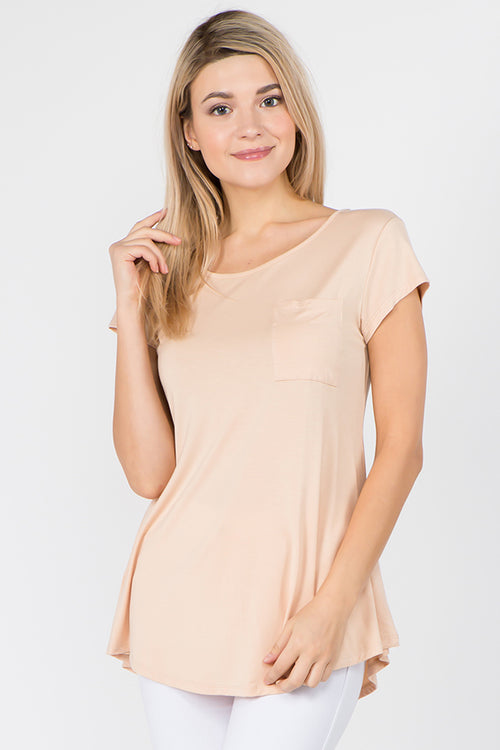 Keyhole Short Sleeve Top