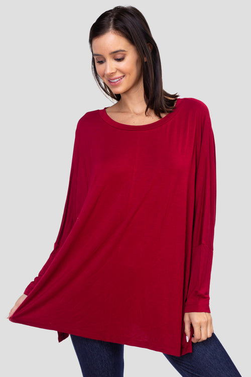 Dolman Sleeve Slub Top  Tunic Tops – Jolie Vaughan Mature Women's Online  Clothing Boutique