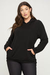 Plus Size No Strings Attached Side Pocket Hoodie