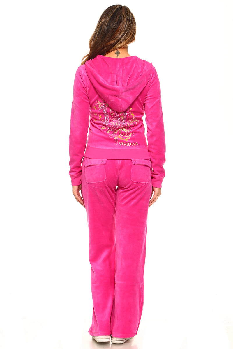 Resultat Tage af Moske Diva Graphic Velour Sweatsuit 2-Piece Sweat Set | Loungewear | ICONOFLASH