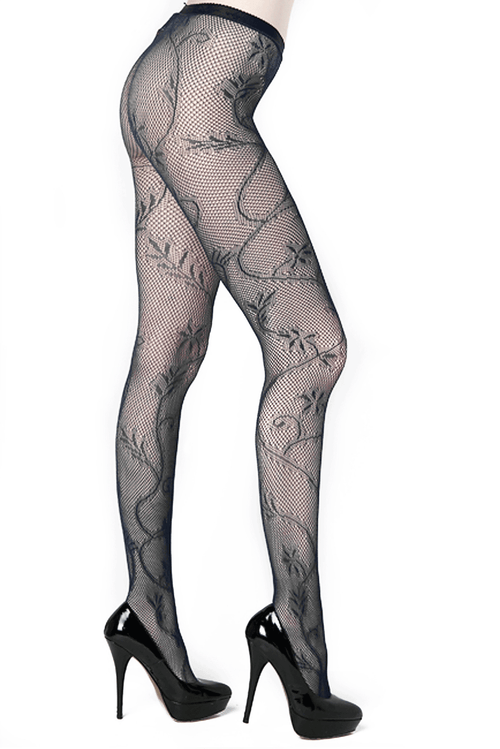 Stella Elyse Lady's Designed Fishnet Tights With Reinforced Toe – ICONOFLASH