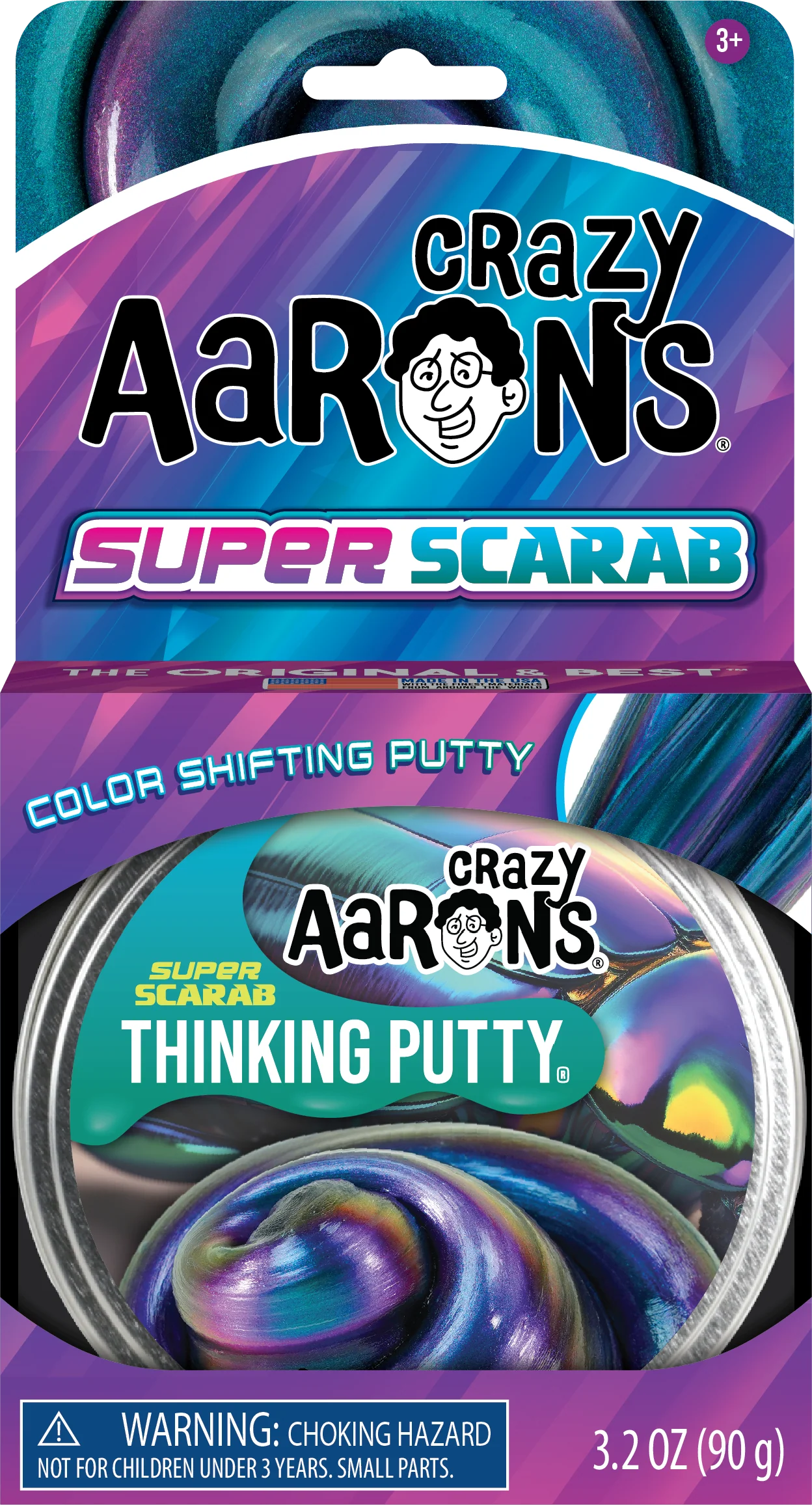 Crazy Aaron’s Thinking Putty - Super Scarab - Full Size 4" Tin