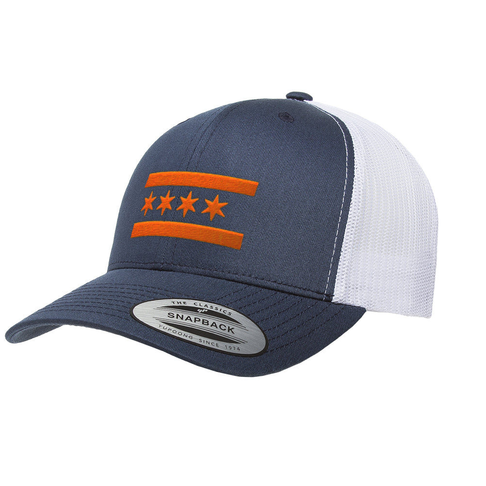 Yupoong - Utah Flag Retro Trucker Snapback Hat - Order Up Clothing