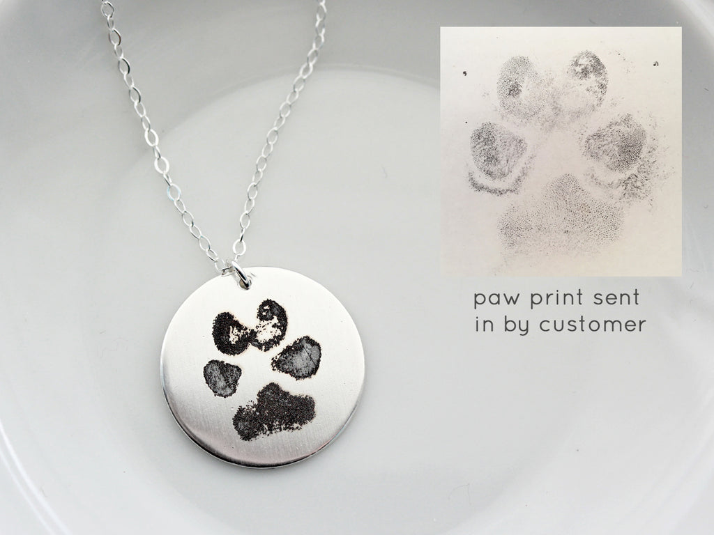 custom dog print necklace