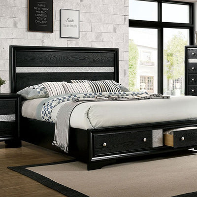 Louis Philippe Black Slate Bed – LA Mattress Store