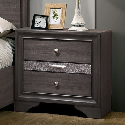 Louis Philippe Transitional Gray Night Stand – Bedder Mattress