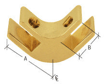 CRL 1-1/2" Long 2-Way 90 Degree Deluxe Glass Furniture Connector